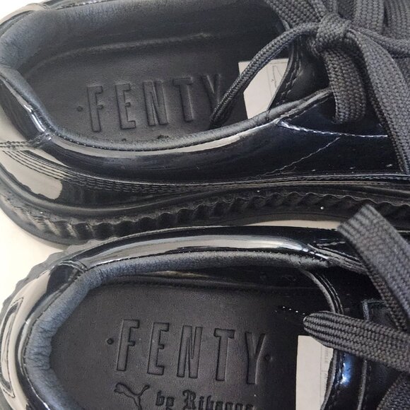 Puma Pointy Creeper Rihanna Fenty Patent Black Size 8 - Picture 3 of 10
